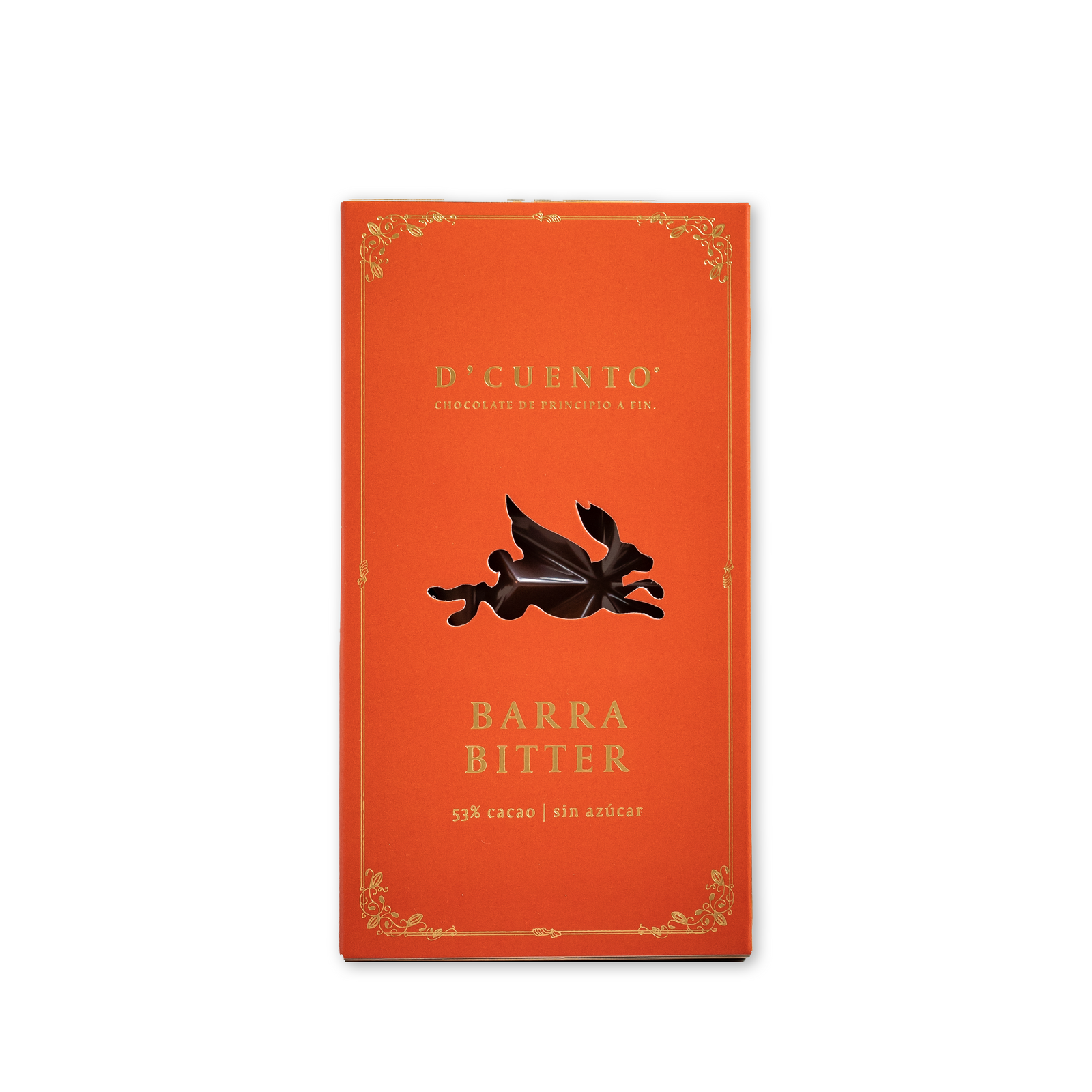 Barra de chocolate bitter 53% cacao sin azúcar añadida, endulzada con maltitol