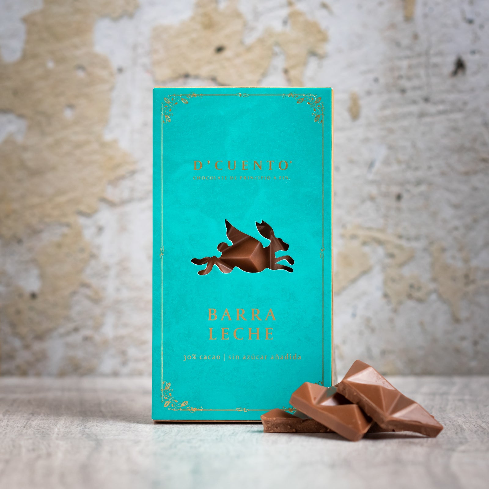 Chocolate de leche sin azúcar añadida, 30% cacao, sabor suave y cremoso