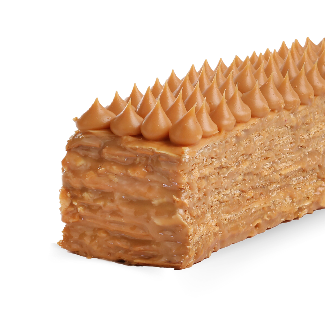 Barra mil hojas con manjar de leche condensada, formato congelado para 15 personas