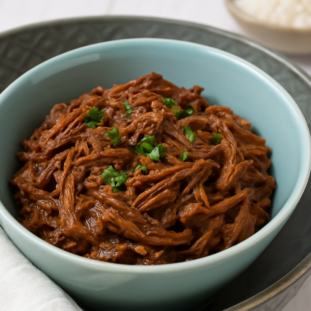 Mechada de plateada Angus 1 kg con salsa de sus jugos, lista para servir