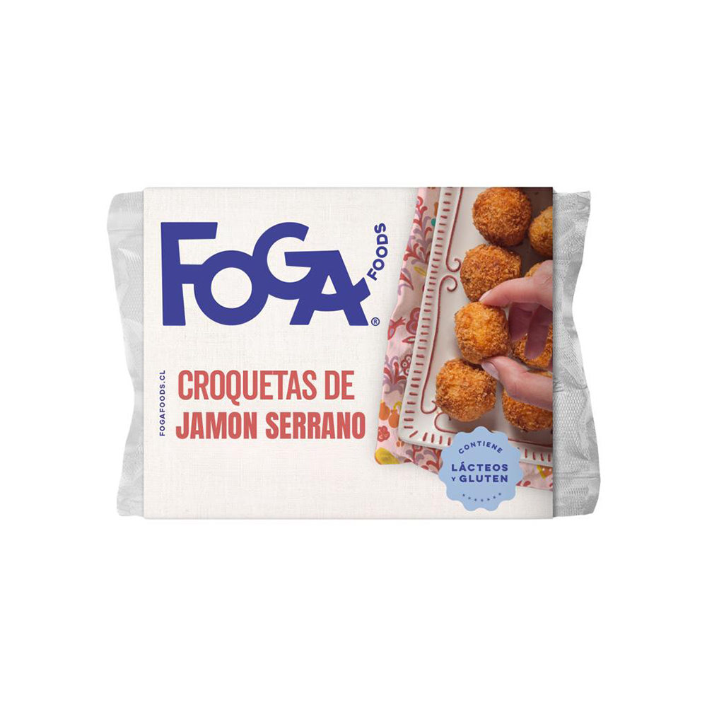 Croquetas de jamón serrano crujientes por fuera y cremosas por dentro, 12 unidades