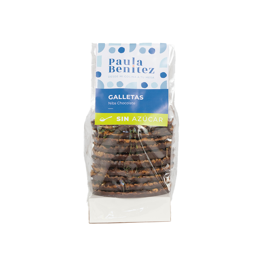 Galletas nibs chocolate sin azúcar