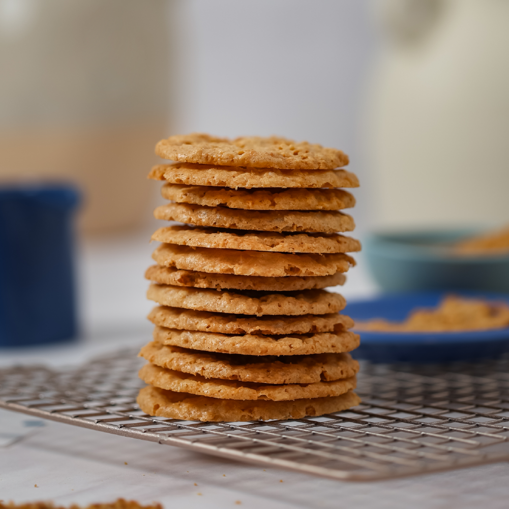 Galletas crujientes de avena, dulces y caseras