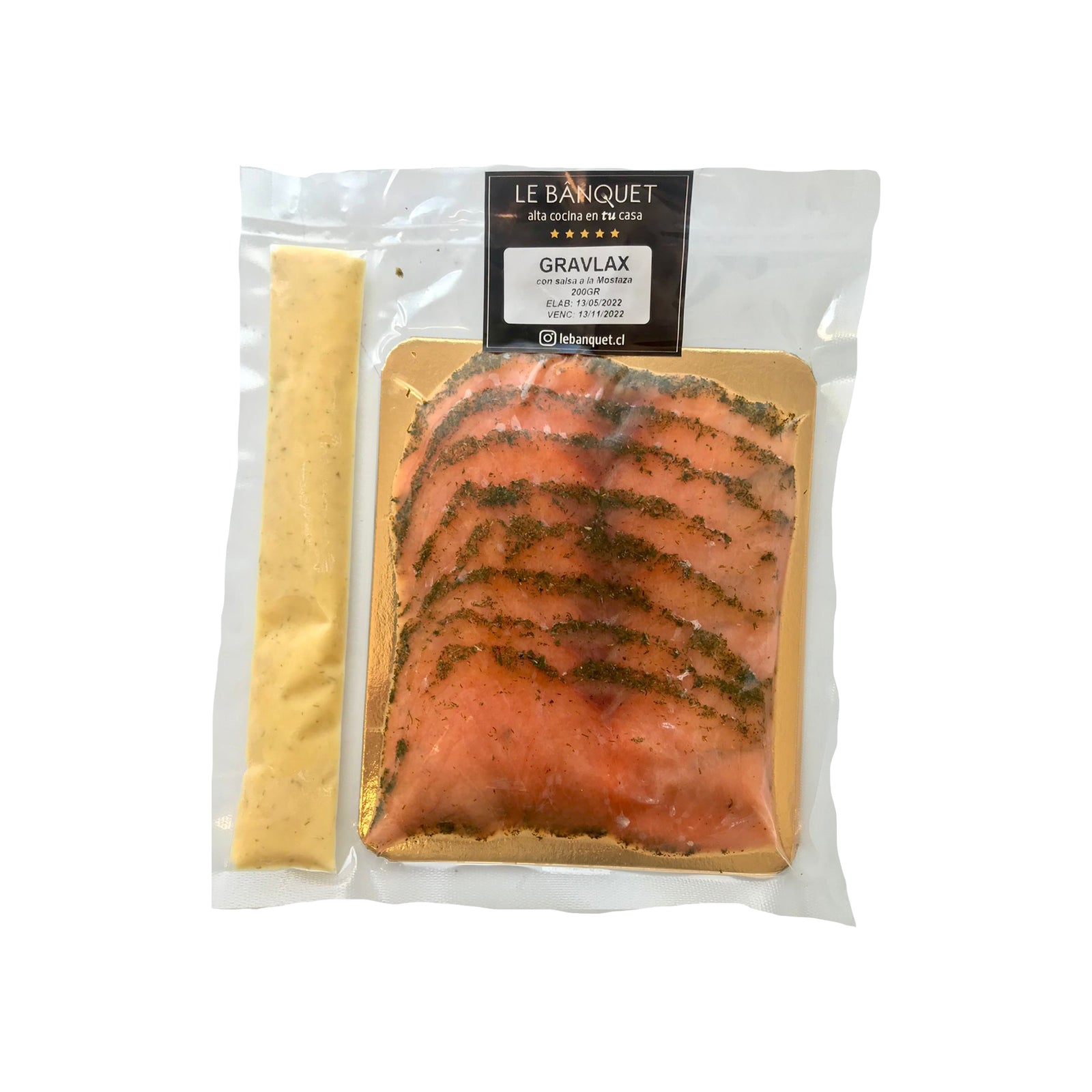 Salmón Premium curado en frío con eneldo y salsa de mostaza estilo escandinavo