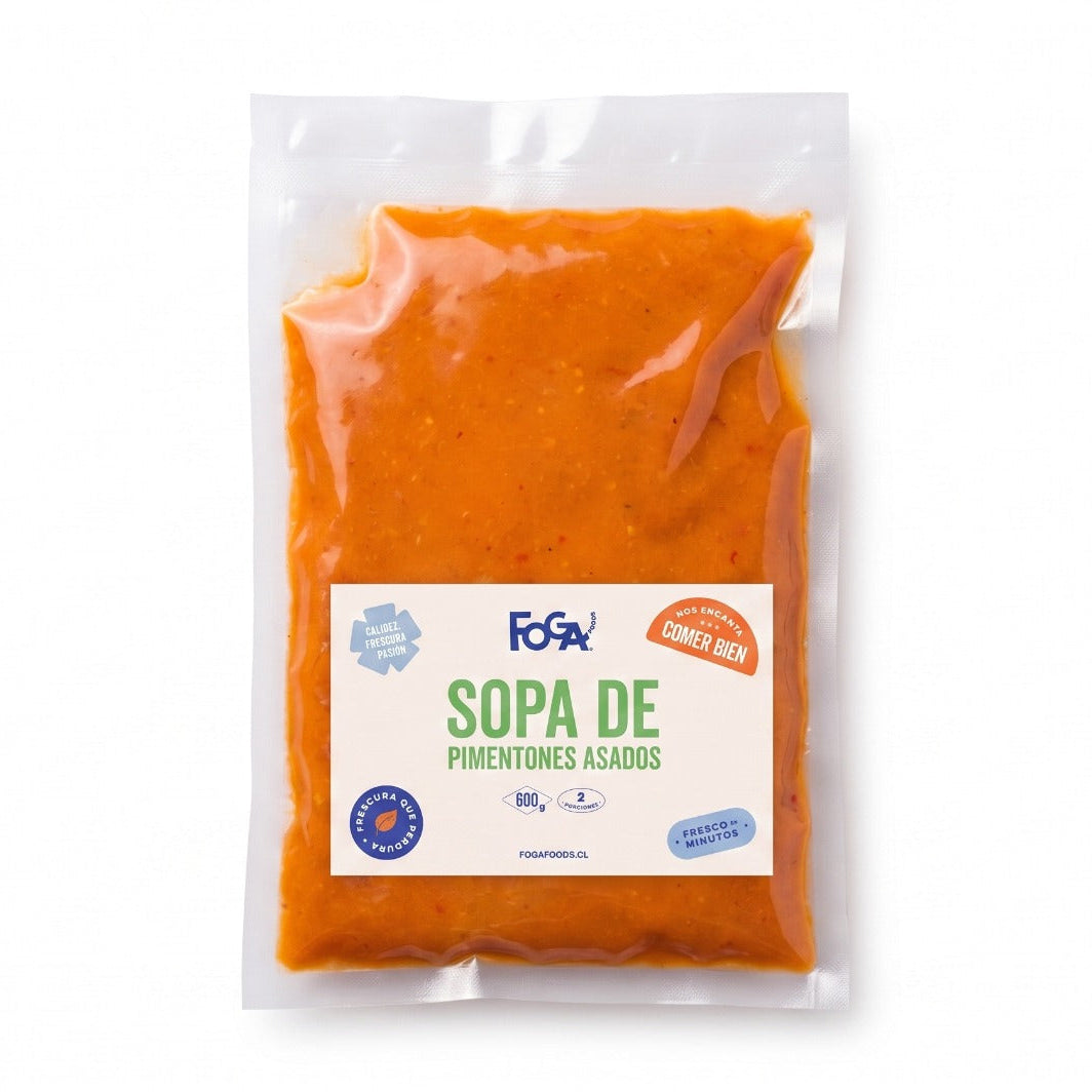 Sopa pimentones asados