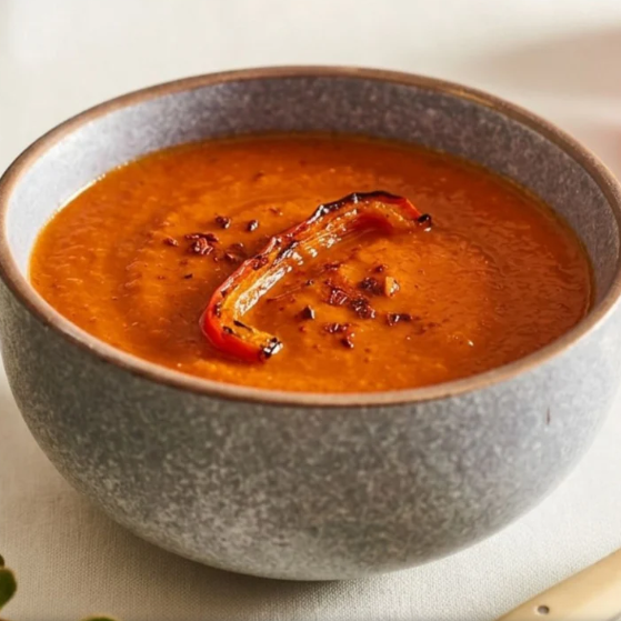 Sopa pimentones asados