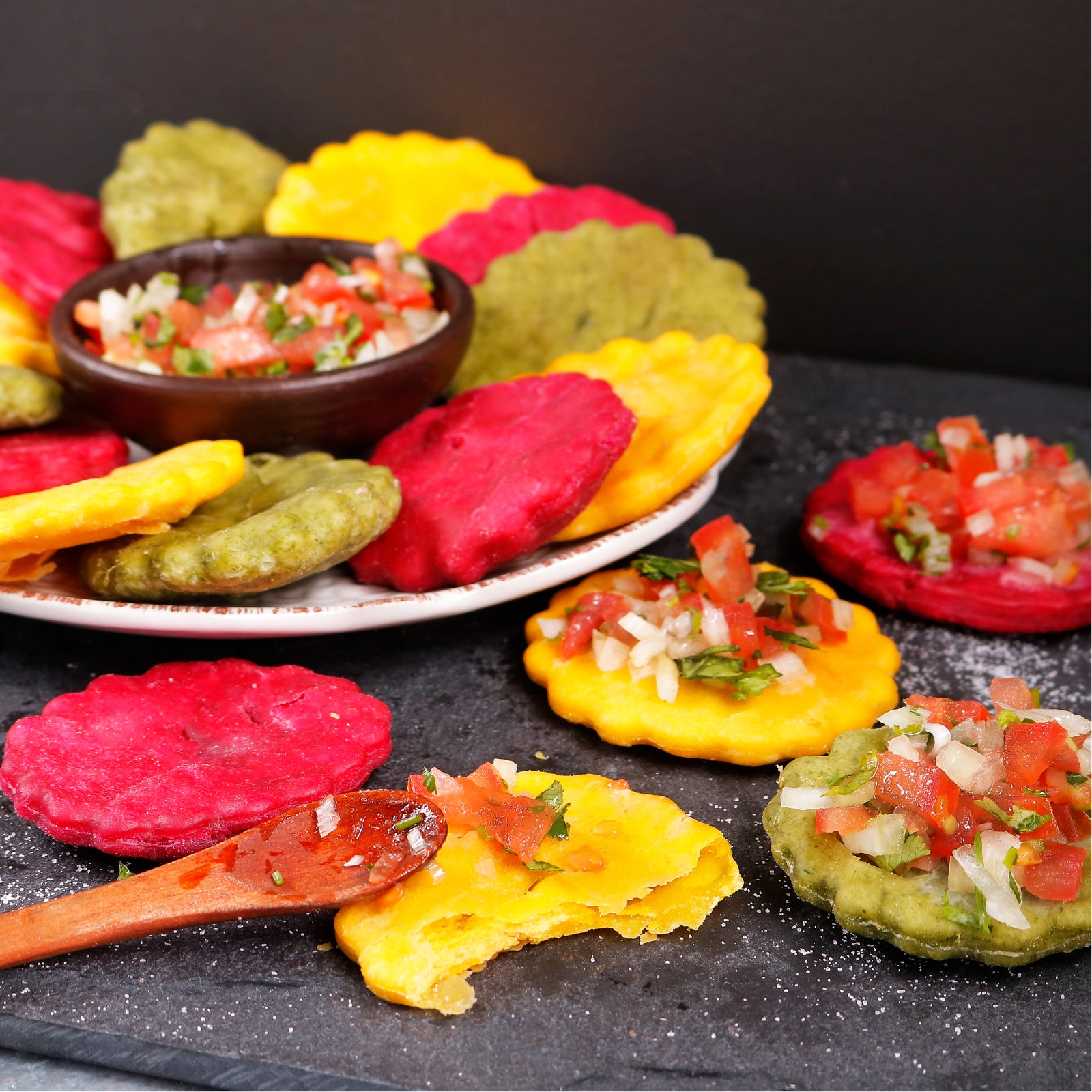 Empanaditas surtidas congeladas de zapallo, espinaca y betarraga